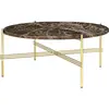 GUBI table basse ronde structure laiton TS Ø 80 x 35 cm (Marron Empera...