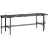 GUBI table basse structure noire TS CONSOLE 120 x 30 x H 40 cm (Vert G...