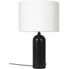 GUBI lampe de table GRAVITY LARGE (Noir - Marbre et Tissu blanc)