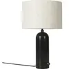 Lampe de table beige base noire marbre 49 cm Gravity - Gubi