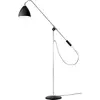 Lampadaire en métal chromé et noir Bestlite BL4 - Gubi