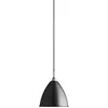 Suspension noire base argenté en laiton 21 cm BL9 - Gubi
