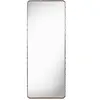 Miroir rectangulaire en cuir marron à suspendre 70x180 cm Adnet - Gubi