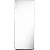 Miroir rectangulaire en cuir noir à suspendre 70x180 cm Adnet - Gubi