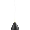 Suspension noire base dorée en laiton 21 cm BL9 - Gubi