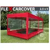 Garage pliant FleX Carcover, 2,5x5m, Rouge