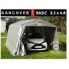 Tente Abri Voiture Garage Basic, 3,3x4,8x2,4m PE, Gris