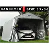Dancover - Tente Abri Voiture Garage Basic, 3,3x3,6x2,4m pe, Gris