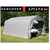Tente Abri Voiture Garage pro 3,77x7,3x3,18m pvc, Gris