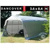 Tente Abri Voiture Garage pro 3,6x8,4x2,68m pe, Gris