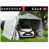 Tente Abri Garage PRO 3,3x6x2,4m PE, Gris Dancover Abris Voiture
