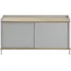 Buffet gris et chêne 124 cm Enfold - Muuto