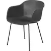 Fauteuil noir piétement tubes Fiber - Muuto