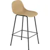 Muuto - Chaise de bar Fiber - Marron - Matériau composite recyclé - De...