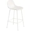 Muuto - Chaise de bar Fiber - Blanc - Matériau composite recyclé - Des...