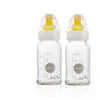 Hevea Hévéa - Lot 2 biberons en verre et tétines en caoutchouc naturel 120ml