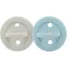 Heveaplanet Pack de 2 sucettes rondes BumiBébé 0-3 mois (Demin & Sage)
