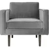 Fauteuil en velours gris Wind - Broste Copenhagen