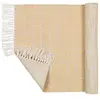 Broste Copenhagen Tapis Henny 70x140cm - gris clair / jaune