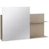 broste Copenhagen Étagère murale avec miroir Beige 25 x 51 x 9,5 cm