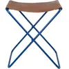 BROSTE COPENHAGEN - Tabouret pliant Nola - Bleu - Cuir de vache