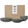 BROSTE COPENHAGEN - Set vaisselle Nordic - Gris - Grès émaillé