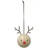 Hoptimist Décoration à suspendre Renne 2 pièces latte