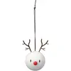 Hoptimist Décoration à suspendre Renne 2 pièces blanc