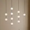 Suspension LED UMAGE Audrey, couleur acier, à 3 lampes, Ø 12 cm