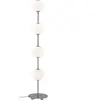 UMAGE lampe sur pied LED Audrey, couleur acier, hauteur 128 cm, à 4 la...