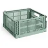 Hay - Cagette pliable carré Crate Sauge M