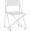 Chaise en acier chromé avec revêtement en poudre blanche 50x45x77cm X-...