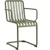 Hay - Fauteuil de repas Palissade - Vert - Acier thermolaqué - Designe...