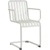 Chaise de jardin avec accoudoirs en acier gris clair Palissade - HAY