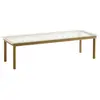 Hay - Table basse Kofi - Bois naturel - Verre trempé cannelé - Designe...