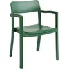 Chaise en frêne avec accoudoirs verte  Pastis - Hay