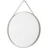 Miroir rond en acier gris clair 70 cm Strap - Hay