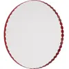 Miroir rond rouge 60 cm Arcs - HAY