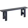 Banc en pin laqué bleu métal 111 x 23 x 45 cm Weekday - Hay