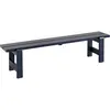 Banc en pin laqué bleu métal 190 x 32 x 45 cm Weekday - Hay