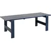 Table en pin laqué bleu métal 230 x 83 x 74 cm Weekday - Hay