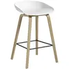Hay - Tabouret de bar About a stool - Blanc - Chêne laqué - Designer H...