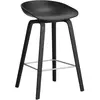 Hay - Tabouret de bar About a stool - Noir - Polypropylène recyclé - D...