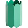 Vase en acier inoxydable vert 13x13x18cm Arcs - Hay