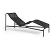 Chaise longue en corde et acier noir 65x164x70cm Palissade - Hay