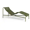 Chaise longue en corde et acier kaki 65x164x70cm Palissade - Hay