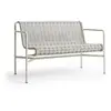 Banc d'extérieur en corde et acier gris 128x70x80cm Palissade - Hay