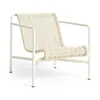 Hay - Fauteuil bas Palissade Cord - Blanc - Corde tissu polyester recy...