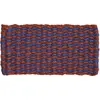 Tapis paillasson en fibre de coco marron et bleu 40x80cm - Hay