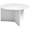 Table basse ronde en acier blanche XL Slit - HAY
